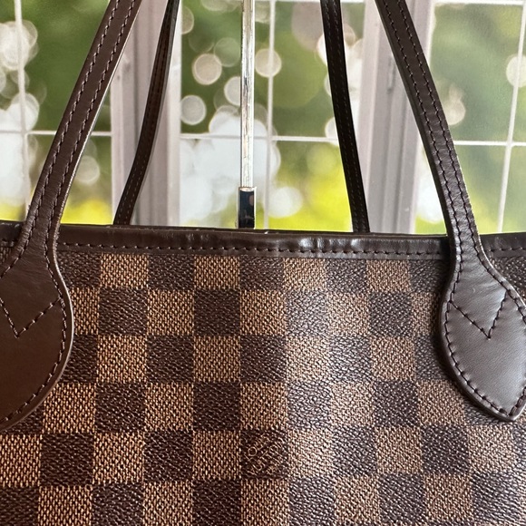 💙Auth Louis Vuitton Neverfull Damier Ebene Mm - Picture 9 of 10